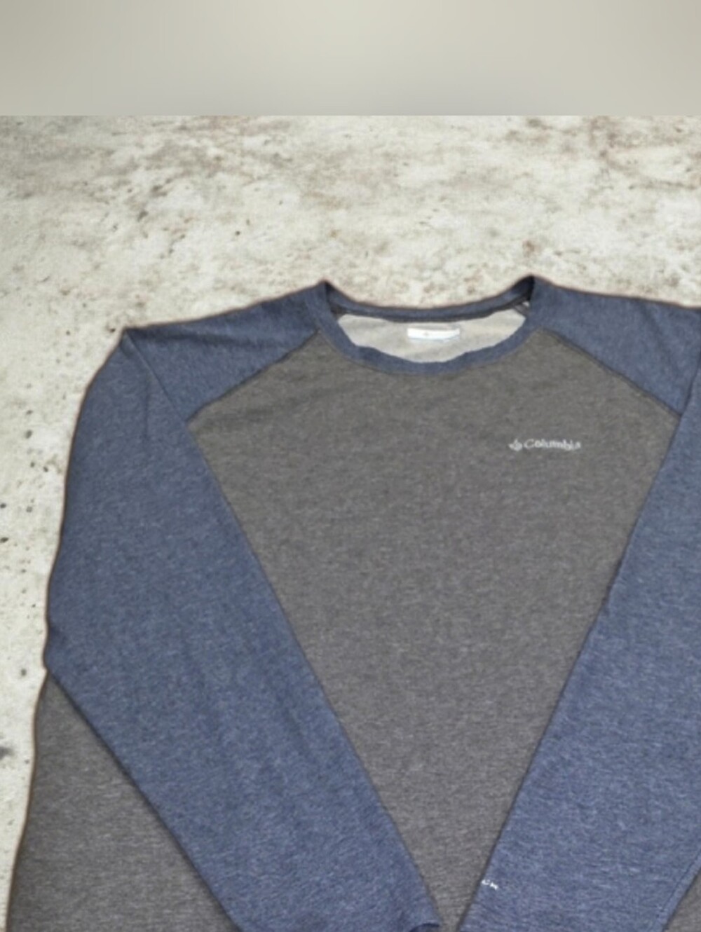 Columbia Men's Two-Tone Long Sleeve Crew Shirt - Charcoal & Navy Size XXL